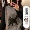 Pijama nuevo estilo 2026 con sujetador incorporado, para mujer, de manga larga, pierna larga, jersey de primavera/otoño, bonito conjunto de ropa de estar de dibujos animados