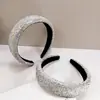 Diadema de Lujo y Estilo con Textura de Diamante Completa para Mujer, Accesorio para el Cabello Estilo Coreano