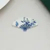 Nuevo Abanico de Bambú Estilo Chino con Agujeros Pendientes DIY Pendientes Pasador Colgante Joyería Nuevo Estilo Chino Materiales Hechos a Mano