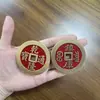 Moedas de Cobre Imitação, Moedas dos Cinco Imperadores, Moedas Atratoras de Riqueza, Corda Trançada no Atacado, Atacado do Fabricante, Moedas dos Cinco Imperadores de Latão Espessado