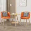 Conjunto de Mesa e Cadeiras de Negociação B&B Hotel Light Luxury de Três Peças, Mesa e Cadeiras Modernas para Chá na Varanda, Conjunto de Mesa e Cadeiras de Lazer para Sala de Estar