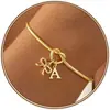 Pulsera con dijes de alfabeto de 26 letras, estilo europeo y americano transfronterizo, brillante, anudada, diseño de nicho, moderna y versátil, pulsera nueva