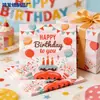 Guardanapos Impressos de Feliz Aniversário Transfronteiriços Coloridos para Festa Guardanapos Descartáveis Atacado Impressíveis Polpa de Madeira Virgem