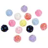 Personalizado de Fábrica Colorido Resistente Cuentas de Resina Azucaradas Cuentas Sueltas de Copo de Nieve Completamente Diamantadas Pulsera Llavero DIY Cuentas Redondas