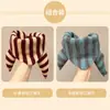 Bufanda Triangular para Niños Otoño e Invierno Estilo Coreano Rayas de Color Contrastante Bufanda Tejida para Niños y Niñas Bufanda Cálida y Versátil para Bebé