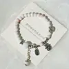 Pulsera de Cerámica Jingdezhen Nueva Pulsera de Cerámica China Joyería Estudiante Estilo Tíbet Cuerda Trenzada a Mano Puesto Regalo para Estudiante