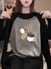 Elegante camiseta de manga larga para mujer, con bloques de color, manga raglán y algodón 100%, un básico versátil para el otoño