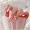 Joyería de diamantes para uñas rosas, súper destellos, corazón torcido, punta inferior, taladro, gran amor, cuadrado gordo, ángulo recto, forma de diamante pequeño, red, explosiones rojas