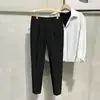 Pantalones de Traje de Nueve Puntos Niños Otoño 2023 Versátiles Holgados Rectos Negros Pantalones de Otoño Pantalones Casuales para Hombre