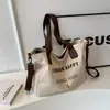 Bolsa de Lona para Mujer de un Solo Hombro Literaria de Gran Capacidad Bolso de Mano para Estudiante Bolsa Tote Versátil para Clase Bolso Cruzado Mochila
