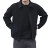 Jaqueta Jeans Simples Nova para Casal Primavera e Outono Masculina e Feminina Solta Estilo Coreano Fashionável Bonita Versátil Cor Sólida Jaqueta de Trabalho