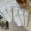 Calcetines Blancos de Encaje para Mujer, Calcetines de Tubo Hueco Transpirables Finos de Verano, Calcetines Holgados Estampados, Calcetines Largos Versátiles Estilo Jk Japonés