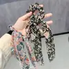 2025 Nuevo Scrunchie Floral Retro Estilo Coreano Goma para el Pelo Pañuelo de Seda Cuerda para el Cabello Diadema Banda Elástica para Mujer