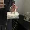 Bolso de Hombro Dulce con Lazo Estilo Coreano para Mujer Moda Otoño 2025 Mini Bolso de Mano de Encaje Bolso Cruzado