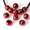Cor Metálica de Natal Cor de Galvanoplastia UV Resistente à Cor Grande Furo Bola de Amora Frutas Redondas Contas DIY Artesanal Corrente de Celular Acessórios