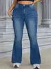 [Personalización Odm Fábrica Xintang] Parche Impreso Personalizado Jeans Sueltos Casuales