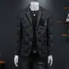 Estación Europea 2024 Invierno Nuevo Estilo Coreano Ajustado Moda Masculina Plumón de Pato Blanco Traje con Relieve Cuello de Traje Chaqueta de Plumón