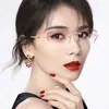 Gafas sin Marco para Miopía para Mujer con Incrustaciones de Diamantes de Borde Cortado, Gafas de Titanio Puro Ultraligeras, Gafas con Filtro de Luz Azul para Mujer, Gafas Fotocromáticas para Miopía