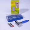 Aparelho de Barbear Manual na Caixa para Barbear Rosto e Cabelo, Lâmina Dupla para Homens, Conjunto de Barbear com Suporte para Lâmina, Lâminas Estilo Vintage