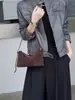Couro Bovino de Primeira Camada Fosco Feminino Elegante Estampa de Leopardo Macia de Alta Qualidade Nicho Popular Moda Uma Ombro Transversal Couro Macio