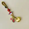 Chaveiro de Carro Estilo Chinês Dança do Leão Pingente de Bolsa Besta que Engole Ouro Acessório de Chaveiro da Fortuna Fivela da Paz Pingente da Fortuna