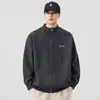 Suéter cárdigan con cremallera y cuello alto retro americano para hombre, otoño e invierno, peso pesado de 930g, chaqueta de punto de marca de moda, venta al por mayor