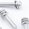 Tornillos de Combinación Triple de Acero Inoxidable 304 de Cabeza Redonda Hexágono Interno Tornillos de Combinación Triple de Cabeza Pan Ranura Hexagonal M3/M4/M5/M6