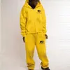 Aliexpress Comércio Exterior Estilo Retro Americano Desgastado Personalizado Moletom com Zíper Calça de Moletom Bordado de Letras Moletom com Capuz Atacado
