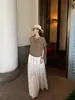 Top de Diseño Estilo Francés Wanwei para Mujer Primavera 2026 Nuevo Chal Desmontable Chaleco de Punto sin Mangas P5626