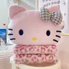Decoração de Casa Nova Gato Kt Manta-Almofada 2 em 1 de Flanela Almofada de Carro Manta Decorativa para Sala de Estar Manta de Ar Condicionado
