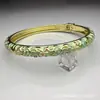 Pulsera floral de vid transfronteriza europea y americana con lazo, esmalte cloisonné, esmalte vintage, goteo de aceite, adornada con diamantes, diseño único