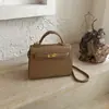 Bolso Kelly Vintage para Mujer 2024 Nuevo Modelo Bolso de Hombro Simple de Moda Bolso de Mano con Textura Única Bolso Cruzado
