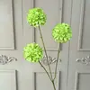3 Cabeças Bola de Cristal Casamento Flor de Simulação Cena de Casamento Arranjo Parede de Flores Fileira de Flores de Chão Decoração Suave Flor Artística Arranjo de Flores DIY