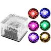 Luz Solar de Suelo Tipo Baldosa de Hielo al por Mayor para Exterior Impermeable Luz de Paisaje Decorativa para Patio Luz Cuadrada Decorativa Tipo Bloque de Hielo Luz Solar