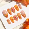 Colección de Arte de Uñas Portátil Navideño de Dibujos Animados Franceses para Otoño e Invierno Parches de Uñas Postizas Portátiles de Arte de Uñas Europeo y Americano Venta al por Mayor