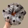 Novo modelo 2026 scrunchie de cetim preto para mulheres, elástico de cabelo de alta qualidade, elástico elegante para rabo de cavalo baixo, acessório de cabelo estilo casual