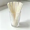 Envío Gratis Pajita de Papel Desechable de Grado Alimenticio Rayas Blancas y Negras 6mm en stock Pajita Degradable Respetuosa con el Medio Ambiente Rayas Oblicuas