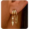 Pendientes de Cruz Simples y Elegantes para Mujer, Pendientes Brillantes de Diamante para Hombre, Pendientes de Moda Estilo Coreano, Accesorios de Alta Gama