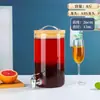Botella de Vino de Vidrio Resistente a Altas Temperaturas con Grifo Barril de Bebidas Comercial de Autoservicio Lata de Jugo de Frutas Frías Contenedor de Barril de Cerveza Cola
