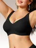 Estilo europeo y americano, transfronterizo, soporte suave, sin varillas, cómodo y moldeador para mujeres con busto grande.; sujetador sin costuras, talla grande