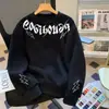 Sudadera Coreana de Peso Pesado para Hombre con Cuello Redondo, Terciopelo y Acolchado, Casual Otoño e Invierno, Holgada y Versátil, Tops Deportivos para Mujer