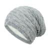 Sombrero para Hombre Otoño e Invierno Nuevo Europeo y Americano Sombrero Tejido Forrado de Polar Cálido Protección para las Orejas Gorro Pulóver Gorro de Lana Suministro del Fabricante