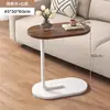 Armário de Chá com Lado Móvel, Mesa Moderna Minimalista, Mesa Lateral de Sofá, Mesa de Centro Simples, Pequeno Armário de Mesa de Chá para Uso Doméstico