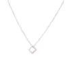 Collar Geométrico Cuadrado de Diamante Único para Mujer, Diseño de Nicho, Moderno, Simple y Elegante, Cadena para Clavícula Exquisita Estilo Ins Venta al por Mayor