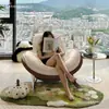 Mecedora de Sofá Perezoso para Dormitorio, Silla de Ocio para Adultos, Sillón de Balcón para una Persona, Mecedora para el Hogar para Dormir y Relajarse