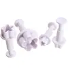 Molde para hornear flor de ciruelo, herramienta de decoración de galletas de dibujos animados, fondant para pastel, molde pequeño de frutas y verduras para panecillos, para uso doméstico