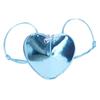 Nueva Bolsa Infantil Estilo Coreano Moderna Bolso Cruzado Brillante Láser con Corazón para Niños y Niñas 2025 Bolsa de Hombro Infantil de Exportación