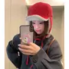 Sombrero Lei Feng de Lana de Cordero Engrosado con Lunares Vintage para Mujer, Estilo Japonés de Invierno, Cálido, Adelgazante, a Prueba de Frío, con Protección para los Oídos
