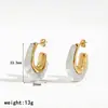 Brincos de Resina Estilo Retro Temperamento Ornamentos de Orelha Femininos Leve Luxo Toque de Alta Qualidade Formato de Anel Brincos de Aço Inoxidável 18K