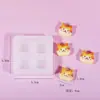 Molde de Juguete Mini Comida de Simulación Gato de Dibujos Animados Garra Huevo Tarta Pan Pastel DIY Pegamento Pinza Molde de Silicona